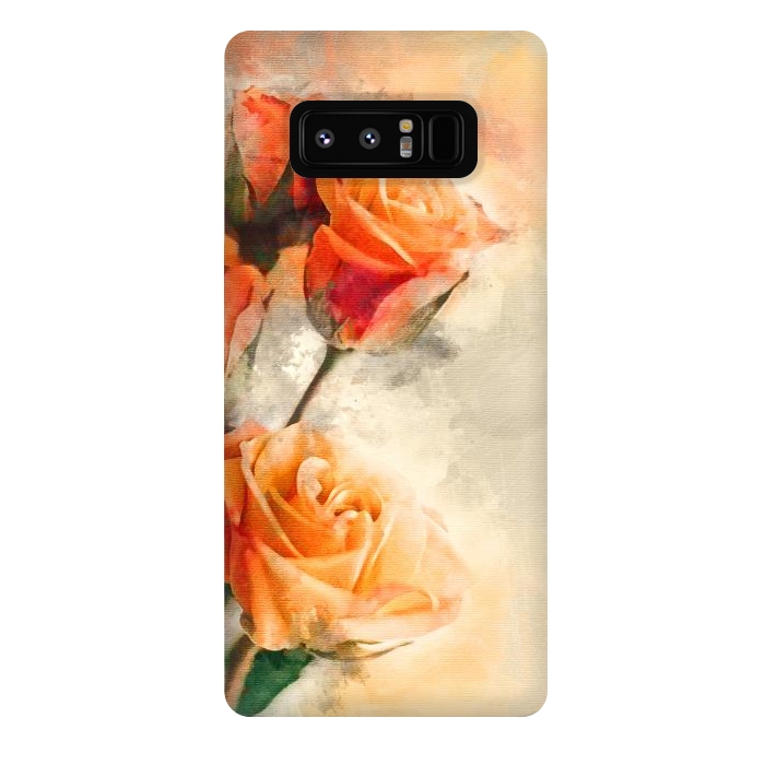 Galaxy Note 8 StrongFit Orange Rose by Creativeaxle
