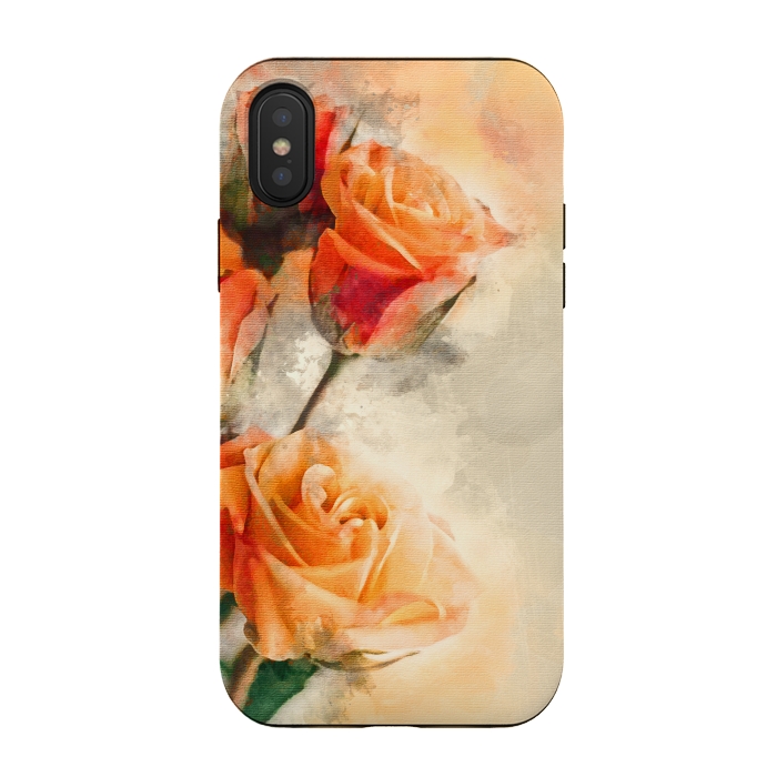 iPhone Xs / X StrongFit Orange Rose by Creativeaxle