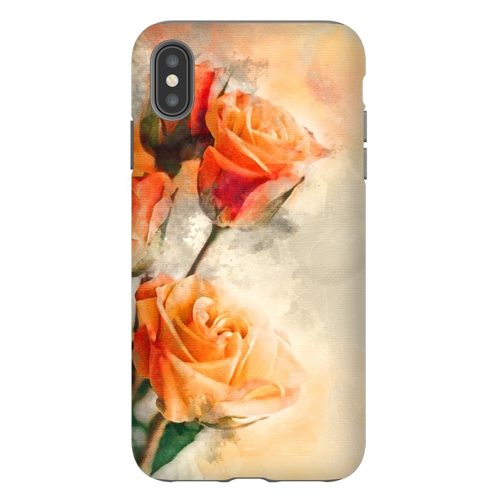 iPhone Xs Max StrongFit Orange Rose by Creativeaxle