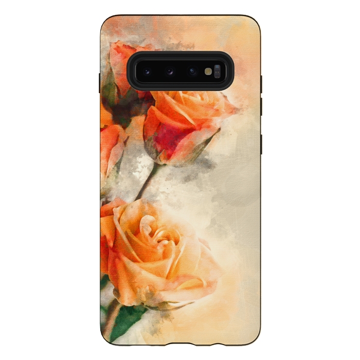 Galaxy S10 plus StrongFit Orange Rose by Creativeaxle