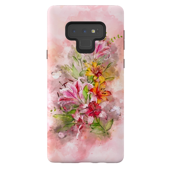 Galaxy Note 9 StrongFit Lilies Bunch by Creativeaxle