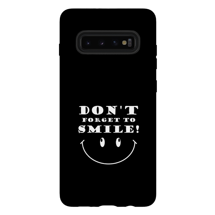Galaxy S10 plus StrongFit dont forget to smile by TMSarts