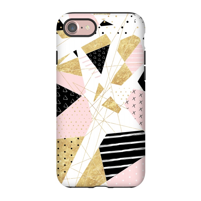 iPhone 7 StrongFit Modern gold geometric abstract design by InovArts