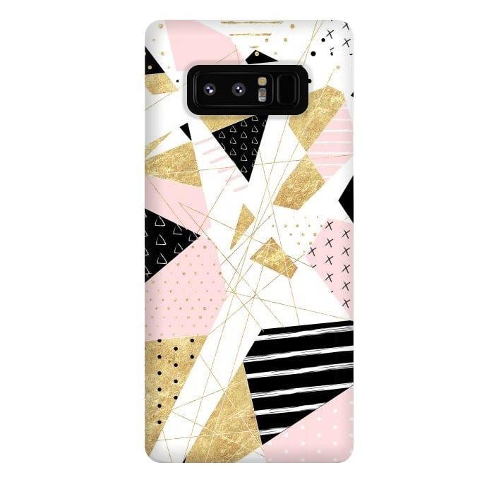 Galaxy Note 8 StrongFit Modern gold geometric abstract design by InovArts