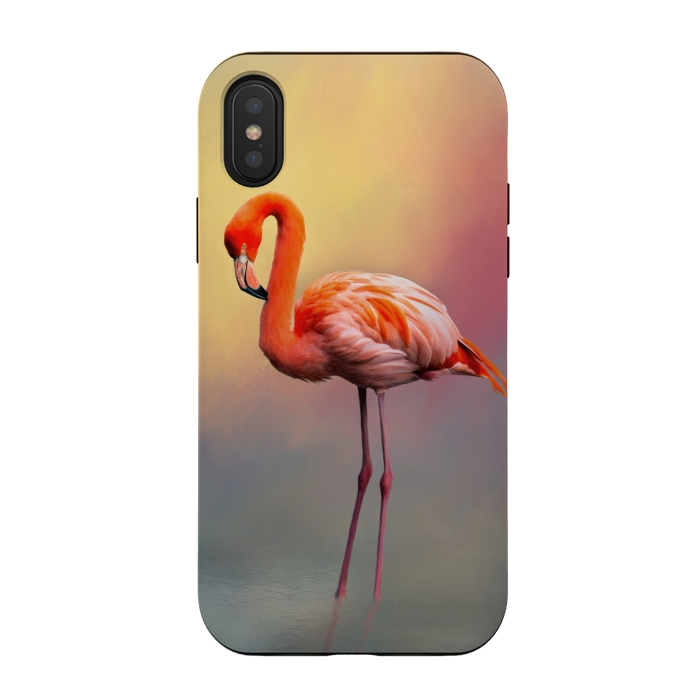 iPhone Xs / X StrongFit American flamingo by Simone Gatterwe