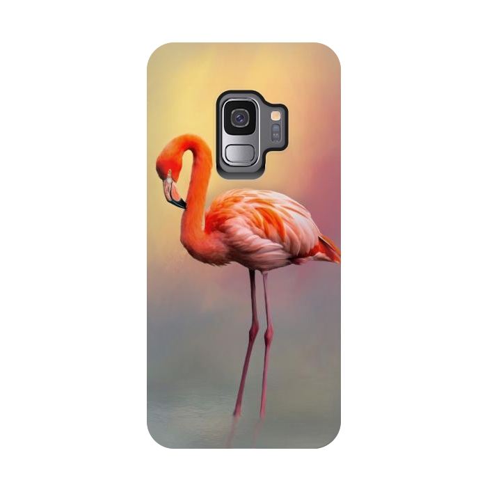 Galaxy S9 StrongFit American flamingo by Simone Gatterwe