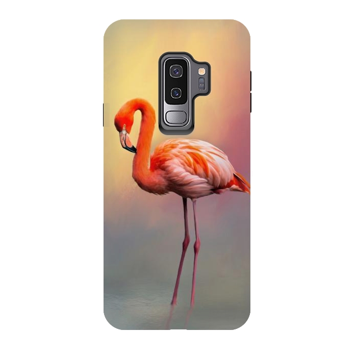Galaxy S9 plus StrongFit American flamingo by Simone Gatterwe