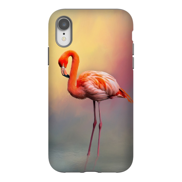 iPhone Xr StrongFit American flamingo by Simone Gatterwe