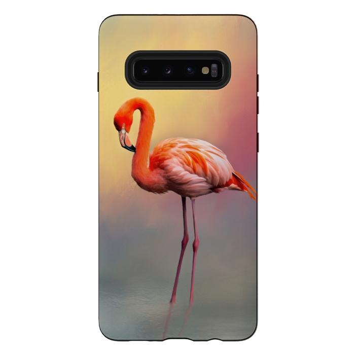 Galaxy S10 plus StrongFit American flamingo by Simone Gatterwe