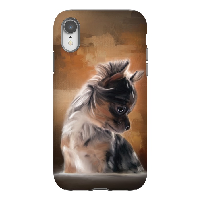iPhone Xr StrongFit A cute merle chihuahua puppy by Simone Gatterwe