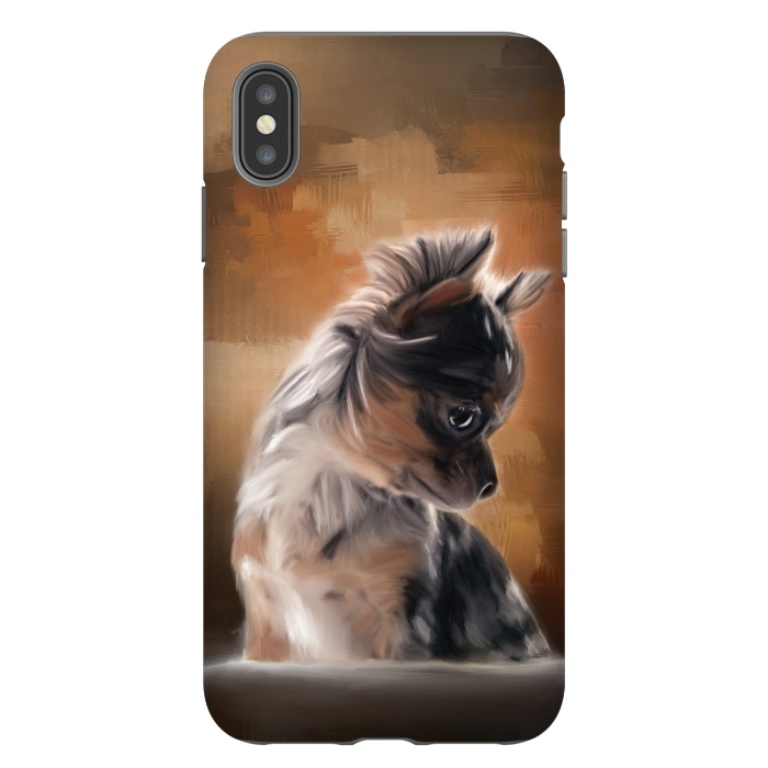 iPhone Xs Max StrongFit A cute merle chihuahua puppy by Simone Gatterwe