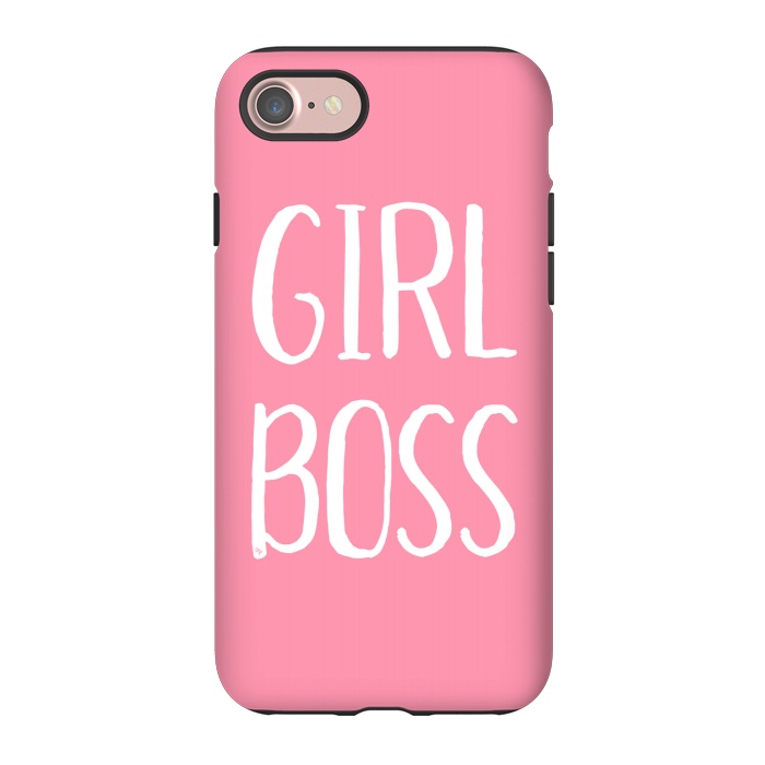 iPhone 7 StrongFit Pink Girl Boss by Martina