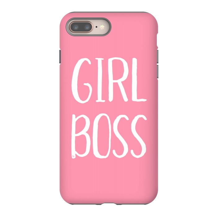 iPhone 7 plus StrongFit Pink Girl Boss by Martina