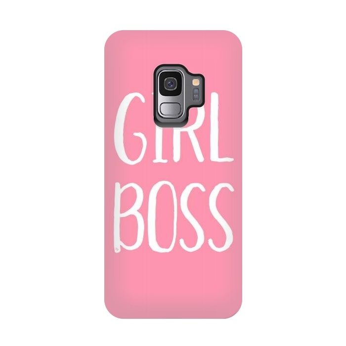 Galaxy S9 StrongFit Pink Girl Boss by Martina