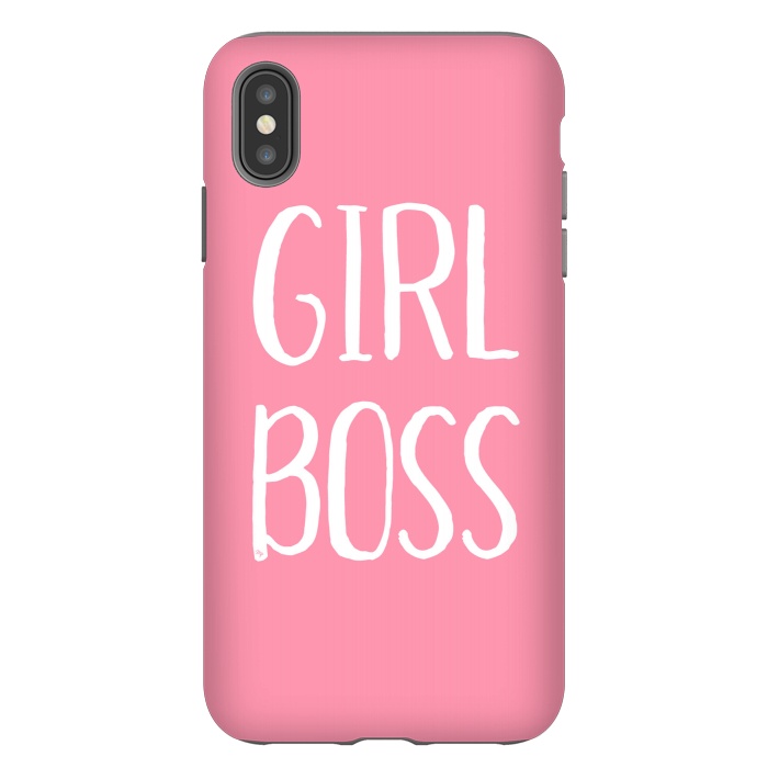 iPhone Xs Max StrongFit Pink Girl Boss by Martina