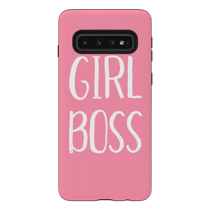 Galaxy S10 StrongFit Pink Girl Boss by Martina