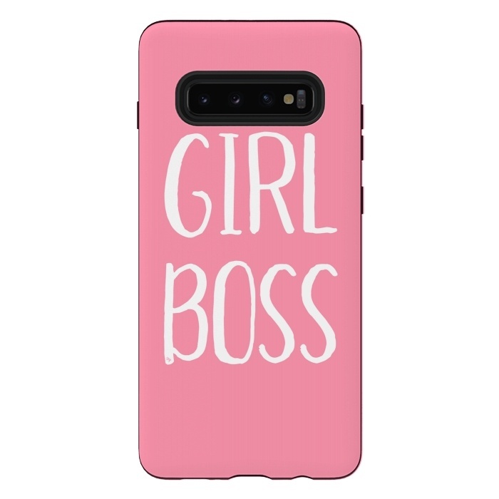 Galaxy S10 plus StrongFit Pink Girl Boss by Martina