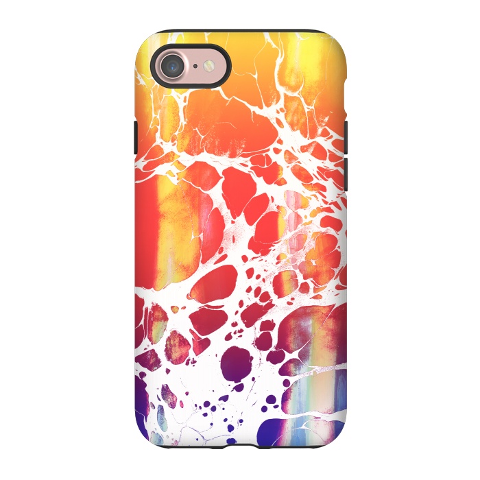 iPhone 7 StrongFit Vibrant fiery marble gradient by Oana 