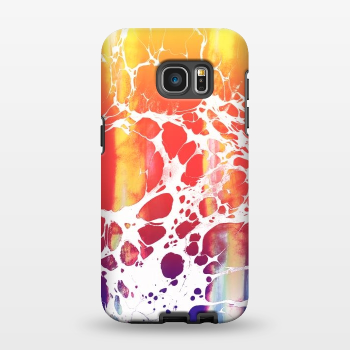Galaxy S7 EDGE StrongFit Vibrant fiery marble gradient by Oana 