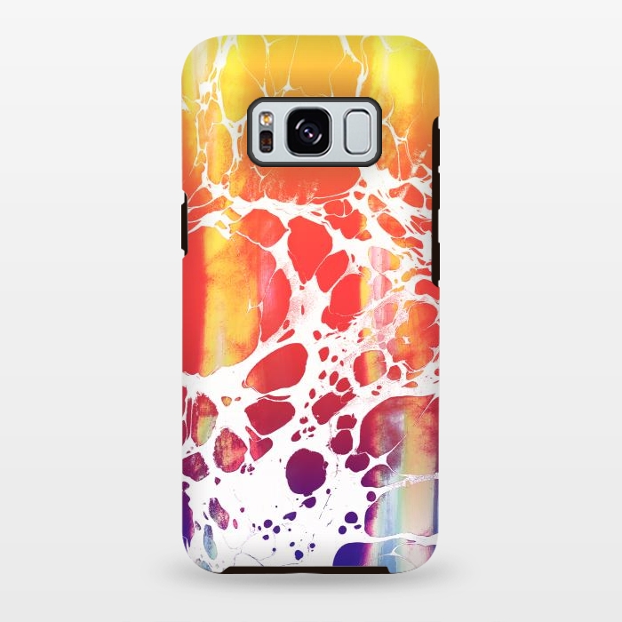 Galaxy S8 plus StrongFit Vibrant fiery marble gradient by Oana 