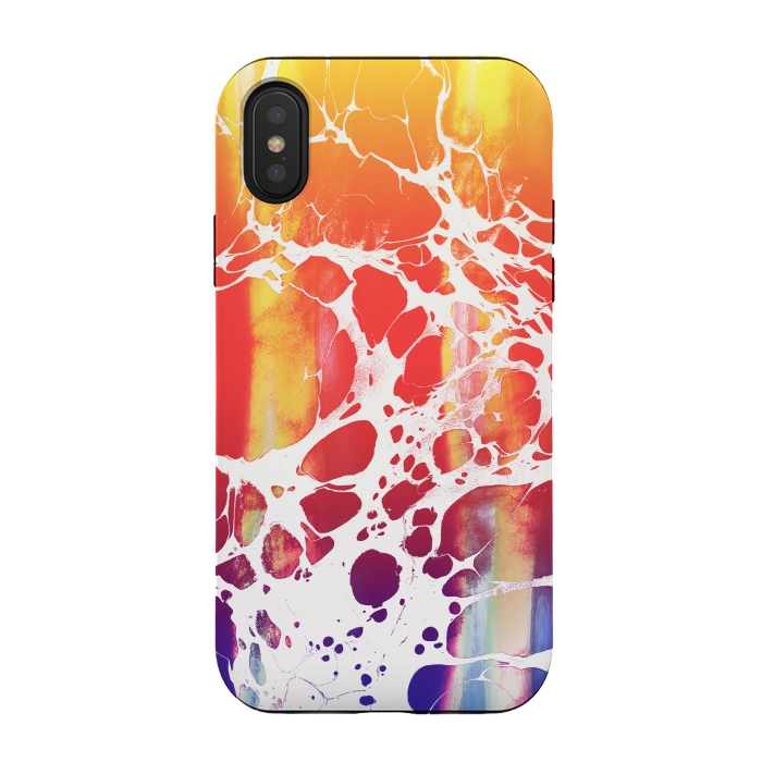 iPhone Xs / X StrongFit Vibrant fiery marble gradient by Oana 