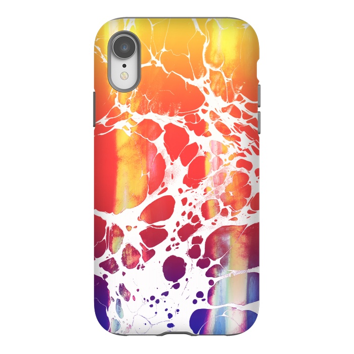 iPhone Xr StrongFit Vibrant fiery marble gradient by Oana 