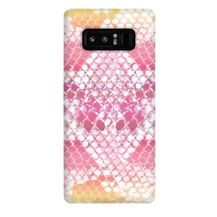Galaxy Note 8 StrongFit Pink yellow pastel gradient snake skin by Oana 