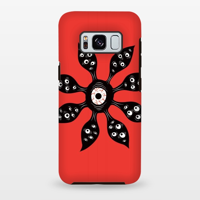 Galaxy S8 plus StrongFit Creepy Witchy Eye Monster On Red by Boriana Giormova