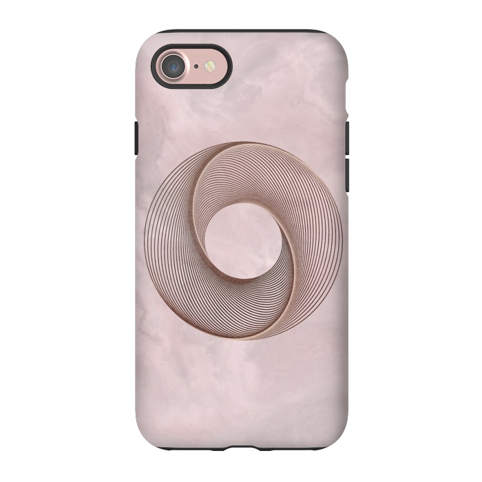 iPhone 7 StrongFit Rosegold Blush Line Art 2 by Andrea Haase