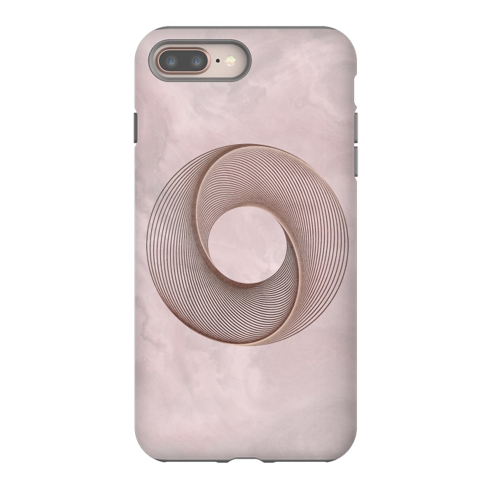 iPhone 7 plus StrongFit Rosegold Blush Line Art 2 by Andrea Haase