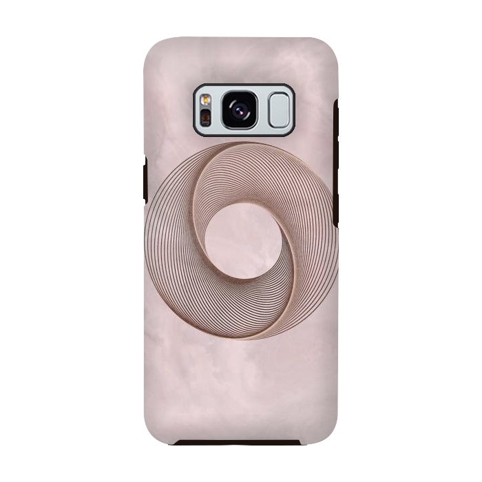 Galaxy S8 StrongFit Rosegold Blush Line Art 2 by Andrea Haase