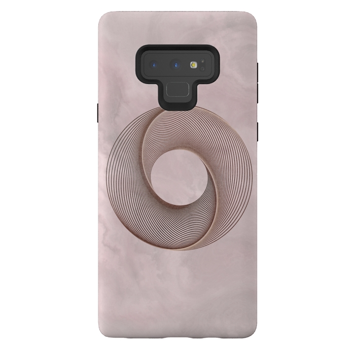 Galaxy Note 9 StrongFit Rosegold Blush Line Art 2 by Andrea Haase