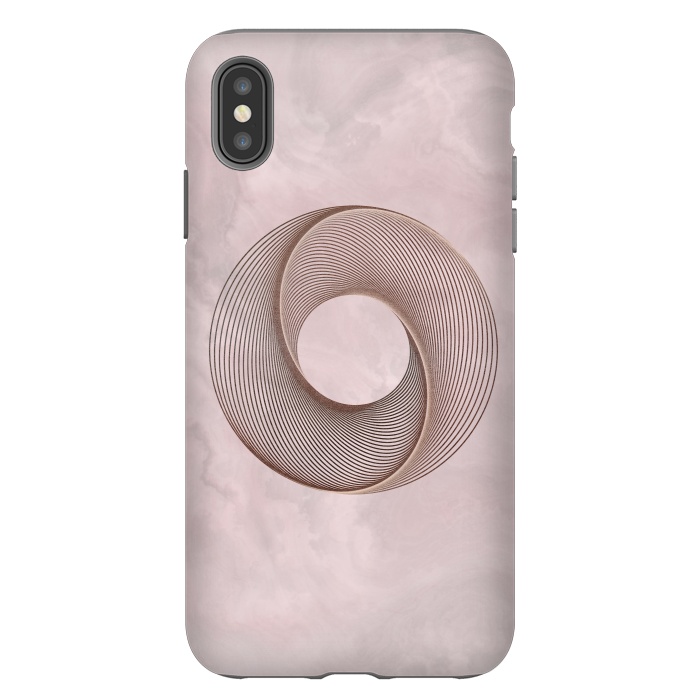 iPhone Xs Max StrongFit Rosegold Blush Line Art 2 by Andrea Haase