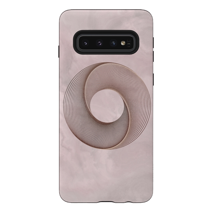 Galaxy S10 StrongFit Rosegold Blush Line Art 2 by Andrea Haase