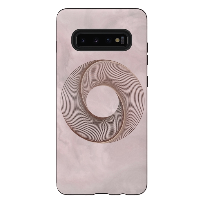 Galaxy S10 plus StrongFit Rosegold Blush Line Art 2 by Andrea Haase