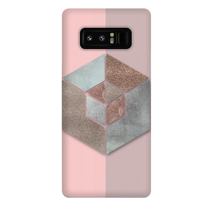 Galaxy Note 8 StrongFit Rosegold Blush Geometry 2 by Andrea Haase