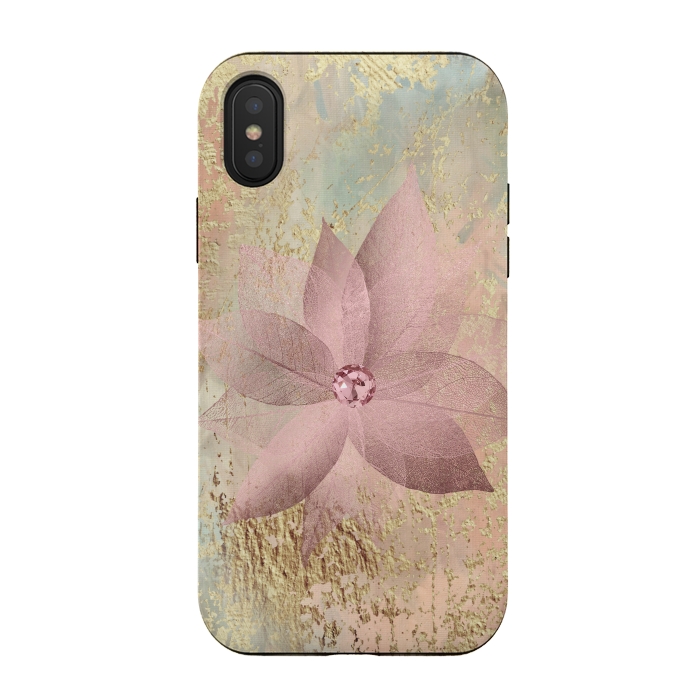iPhone Xs / X StrongFit Delicate Blush Flower 2 by Andrea Haase