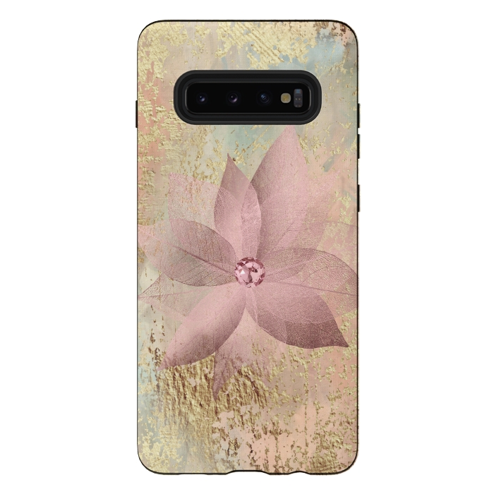 Galaxy S10 plus StrongFit Delicate Blush Flower 2 by Andrea Haase