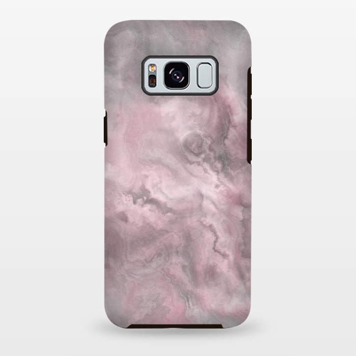 Galaxy S8 plus StrongFit Blush Grey Marble by Andrea Haase