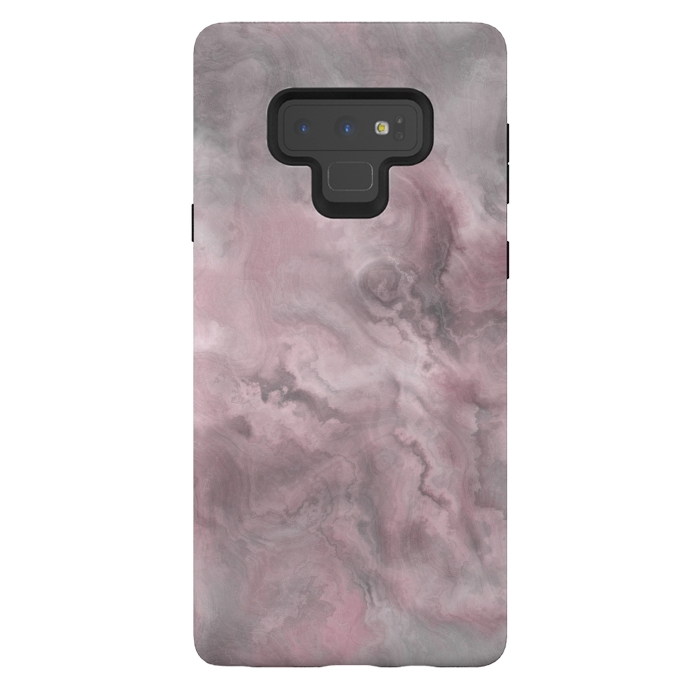 Galaxy Note 9 StrongFit Blush Grey Marble by Andrea Haase