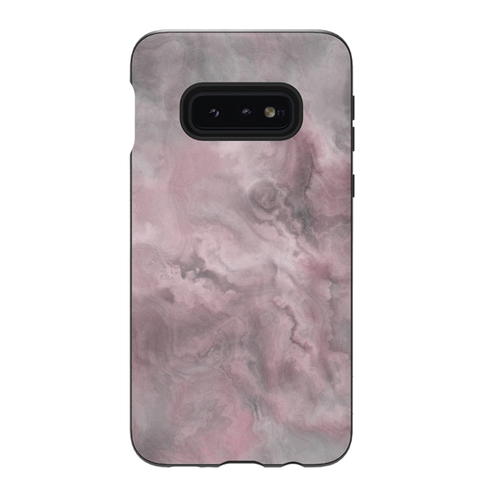 Galaxy S10e StrongFit Blush Grey Marble by Andrea Haase