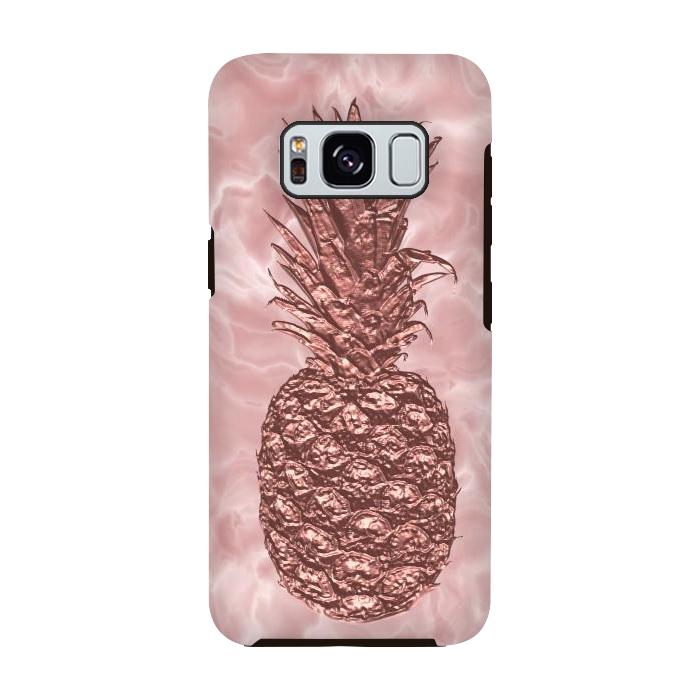 Galaxy S8 StrongFit Precious Pineapple Blush Rosegold by Andrea Haase