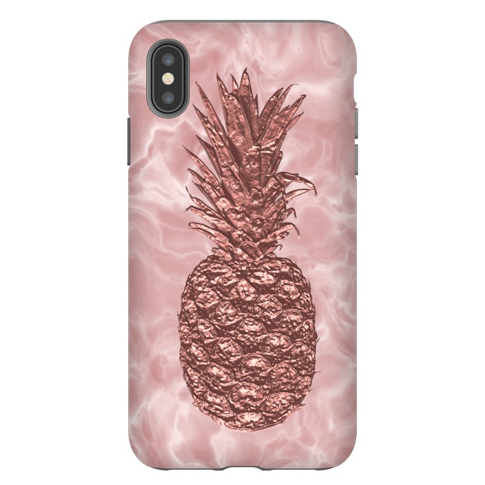 iPhone Xs Max StrongFit Precious Pineapple Blush Rosegold by Andrea Haase
