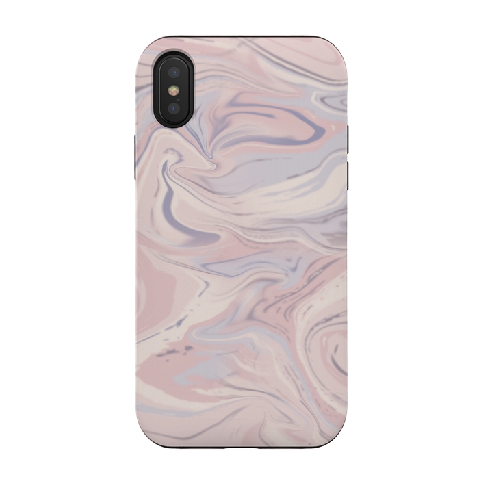 iPhone Xs / X StrongFit Blush And Purple Marble Elegance by Andrea Haase