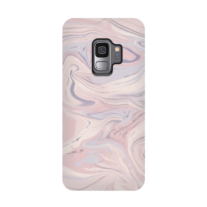 Galaxy S9 StrongFit Blush And Purple Marble Elegance by Andrea Haase