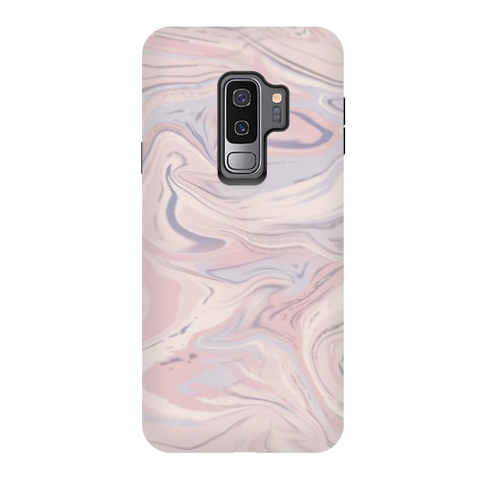 Galaxy S9 plus StrongFit Blush And Purple Marble Elegance by Andrea Haase