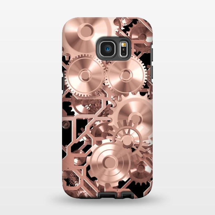 Galaxy S7 EDGE StrongFit Elegant Rosegold Steampunk by Andrea Haase