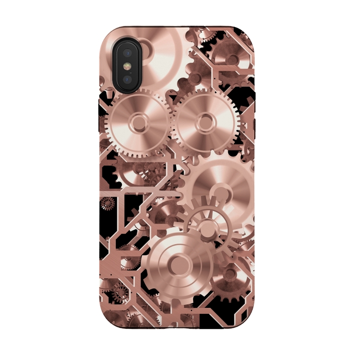 iPhone Xs / X StrongFit Elegant Rosegold Steampunk by Andrea Haase