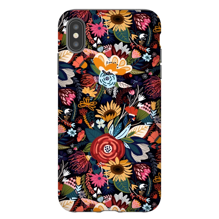 iPhone Xs Max StrongFit Popping Moody Floral  by Tigatiga