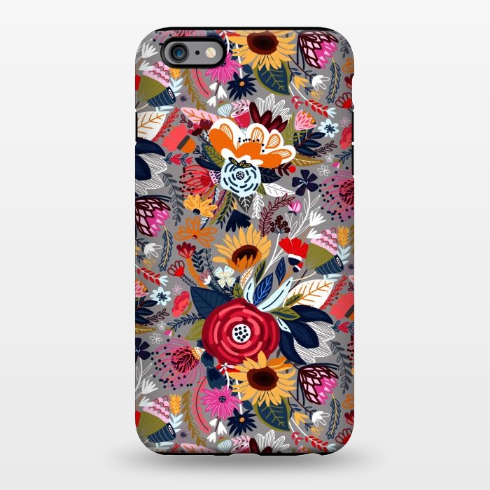 iPhone 6/6s plus StrongFit Popping Floral - Pink  by Tigatiga